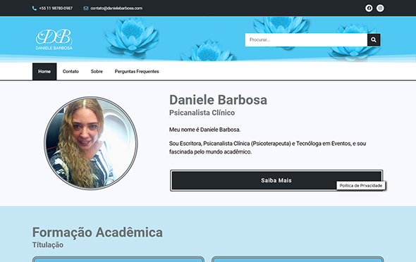 Site da Daniele Barbosa